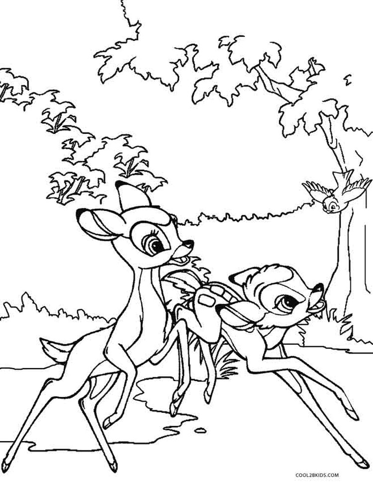 Girl Bambi Coloring Pages