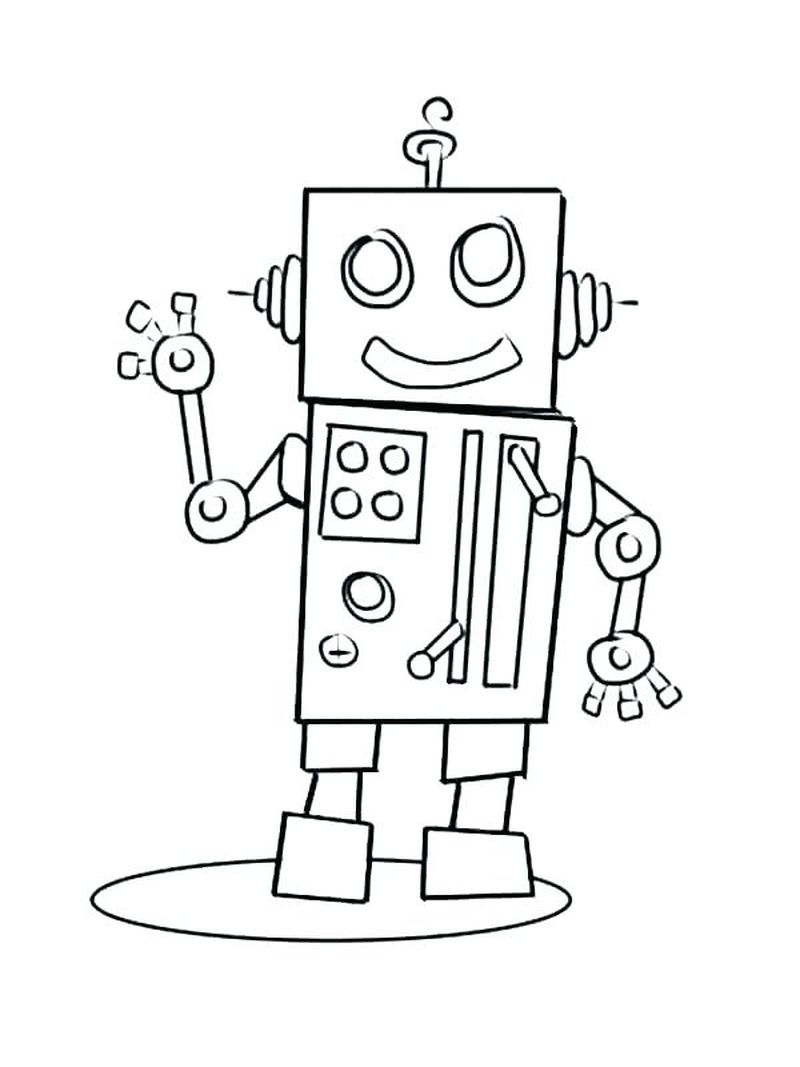 Girl Robot Coloring Pages