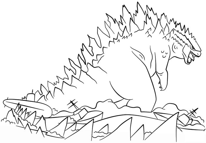 Godzilla Coloring Pages