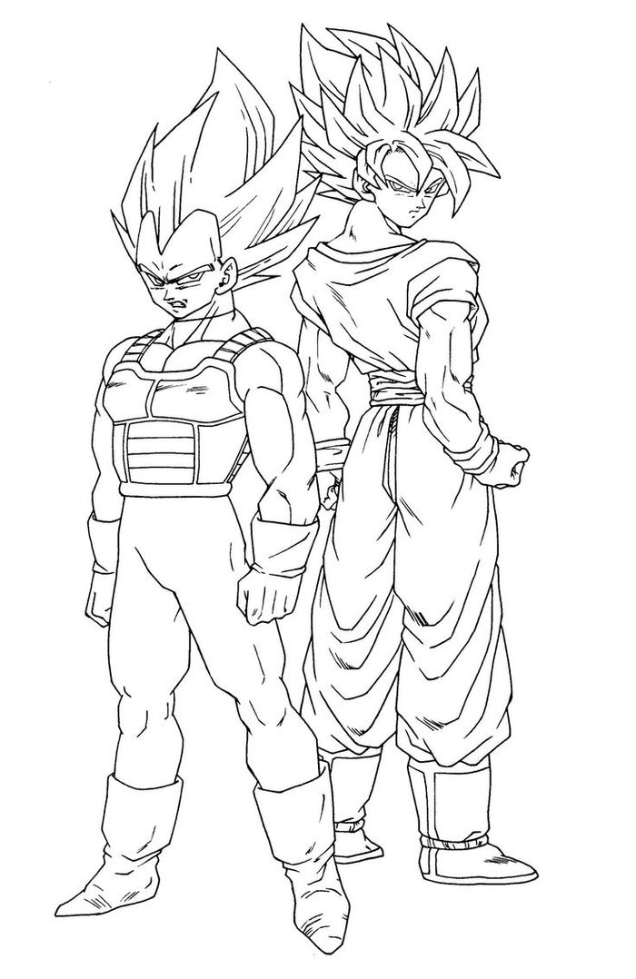 Goku And Vegeta Coloring Pages