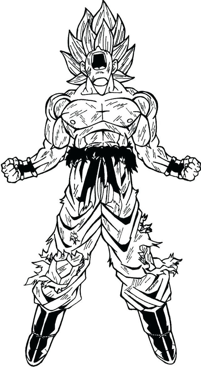 Goku Super Saiyan Coloring Pages