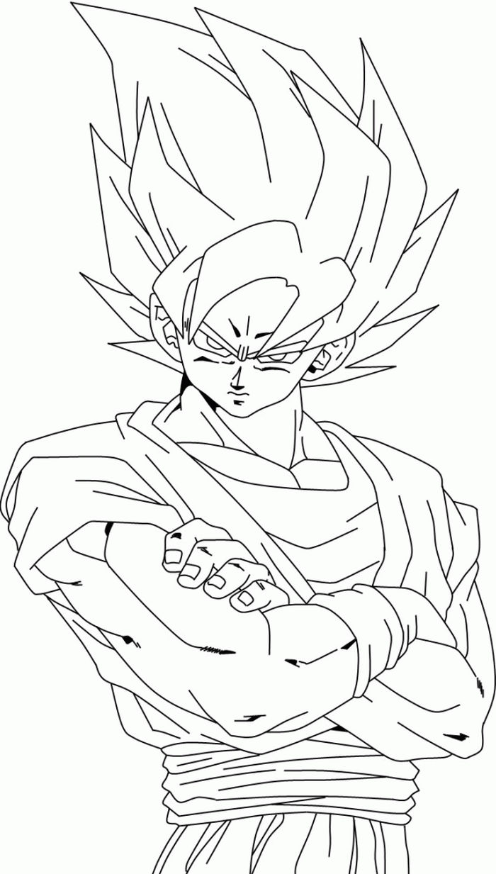 Goku Super Saiyan Blue Coloring Pages