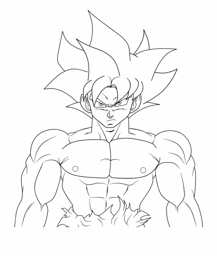 Goku Super Saiyan God Coloring Pages