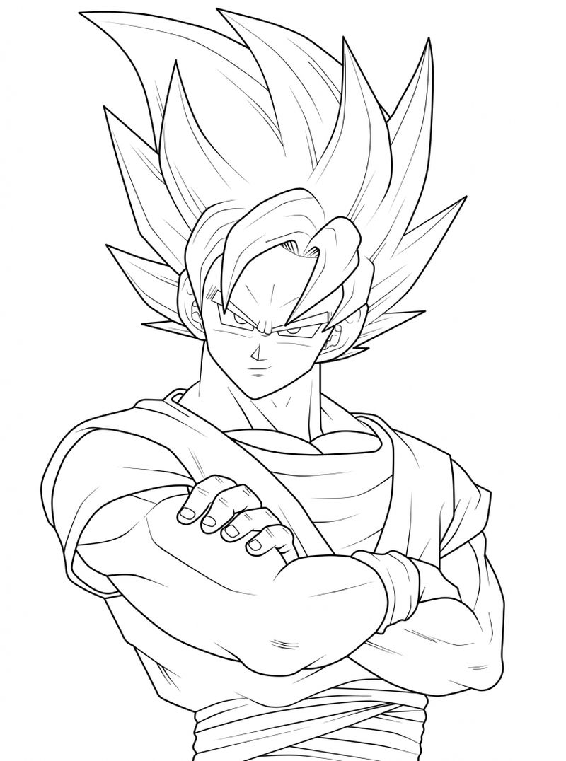 Goku Super Saiyan Dragon Ball Z Coloring Pages