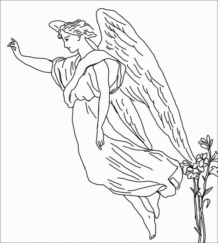 Guardian Angel Coloring Page