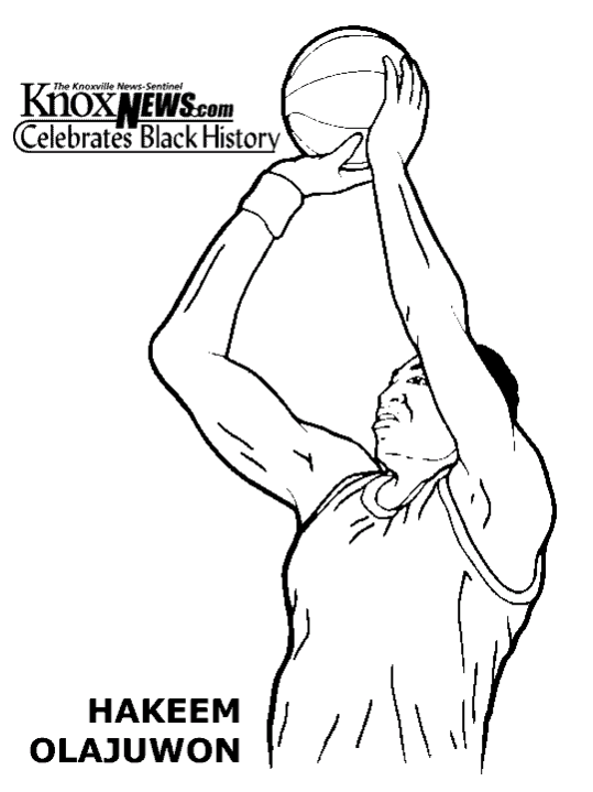 hakeem olajuwon coloring pages printable