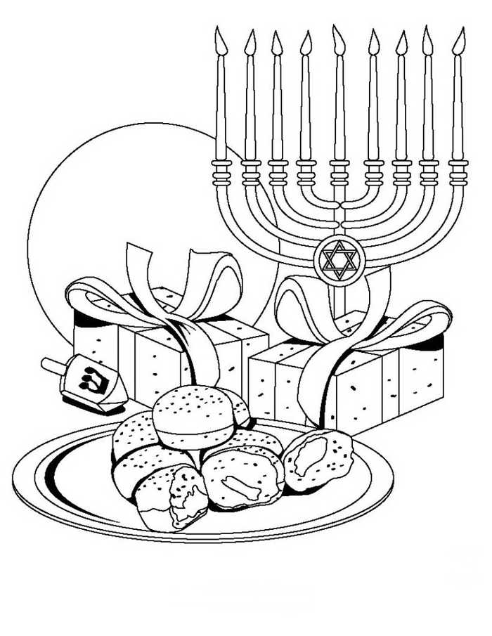 Hanukkah Celebration Coloring Pages