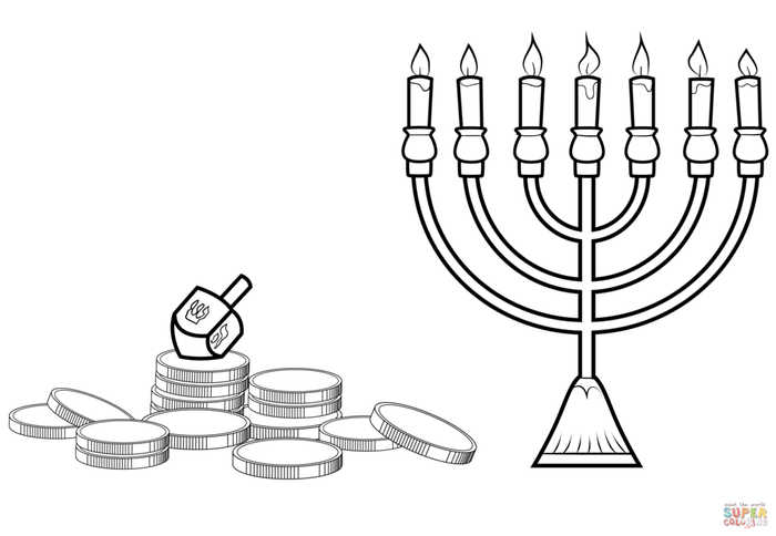 Hanukkah Coloring Pages Printable