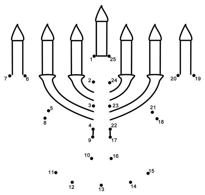 Hanukkah Connect The Dot Printable