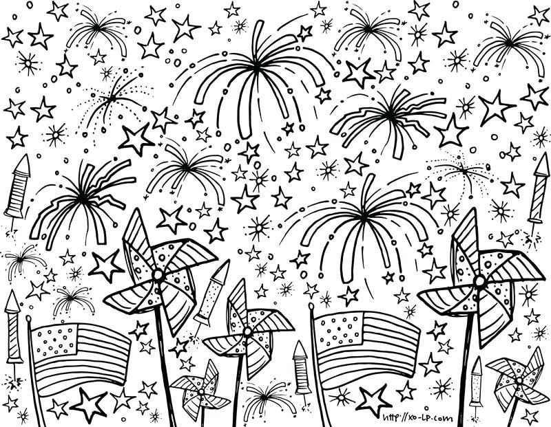 Happy 4th Of July Coloring Pages