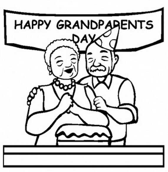 Happy Grandparents Day Coloring Pages