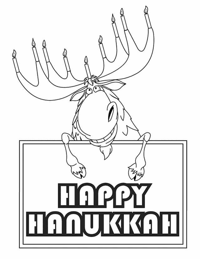 Happy Hanukkah Coloring Page