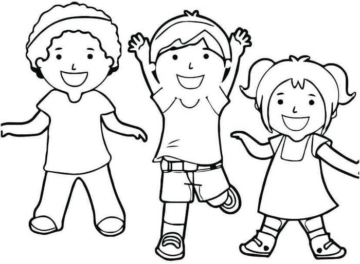 Happy Kids After Graduation Coloring Page