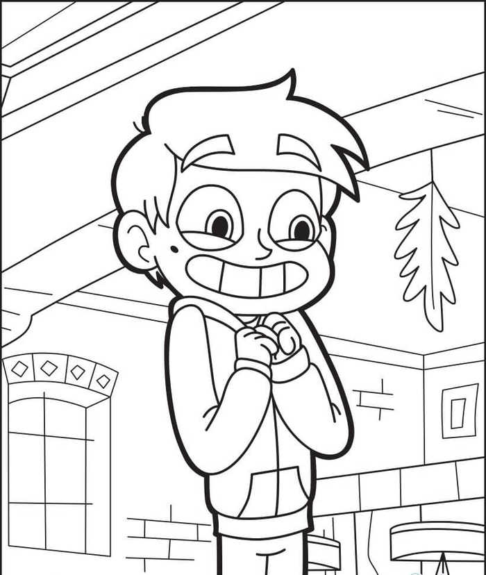 Happy Marco Star Vs. The Forces Of Evil Coloring Page