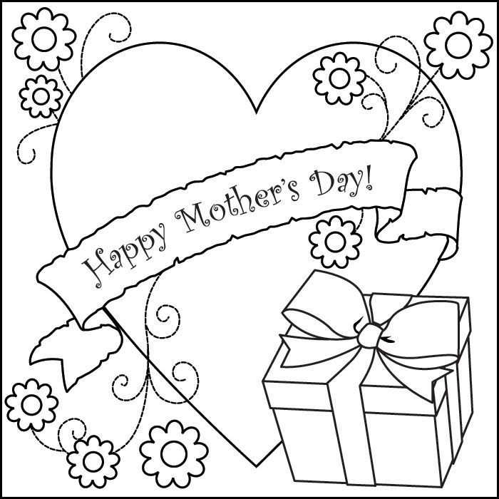 Happy Mothers Day Coloring Pages