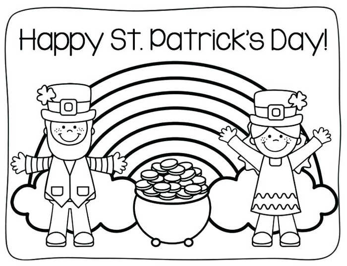 Happy St Patricks Day Coloring Page