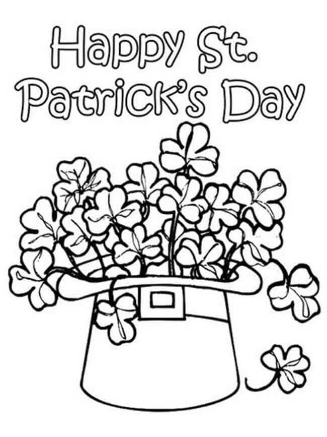 Happy St Patricks Day Coloring Sheets