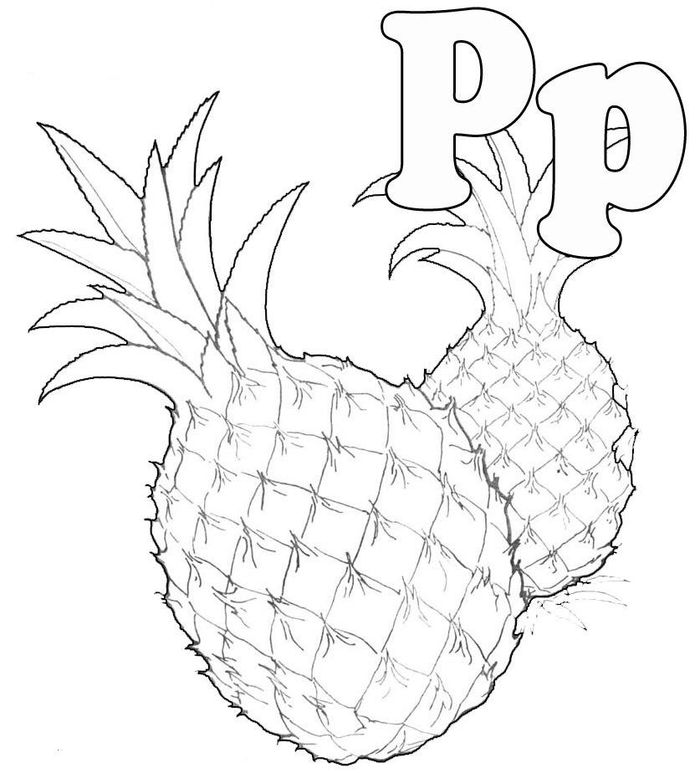 Hard Pineapple Coloring Pages