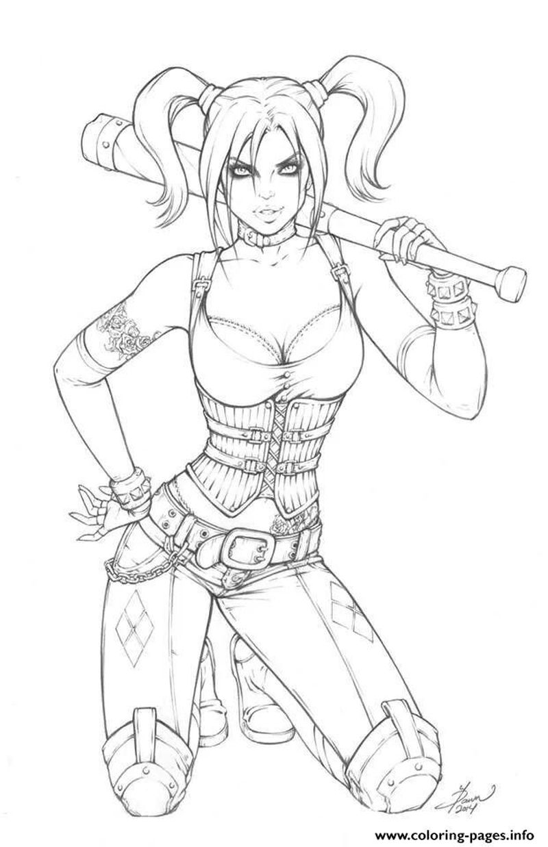 Harley Quinn Coloring Pages Online