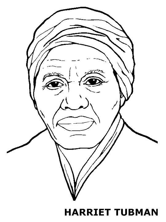 Harriet Tubman Black History Month Coloring Page