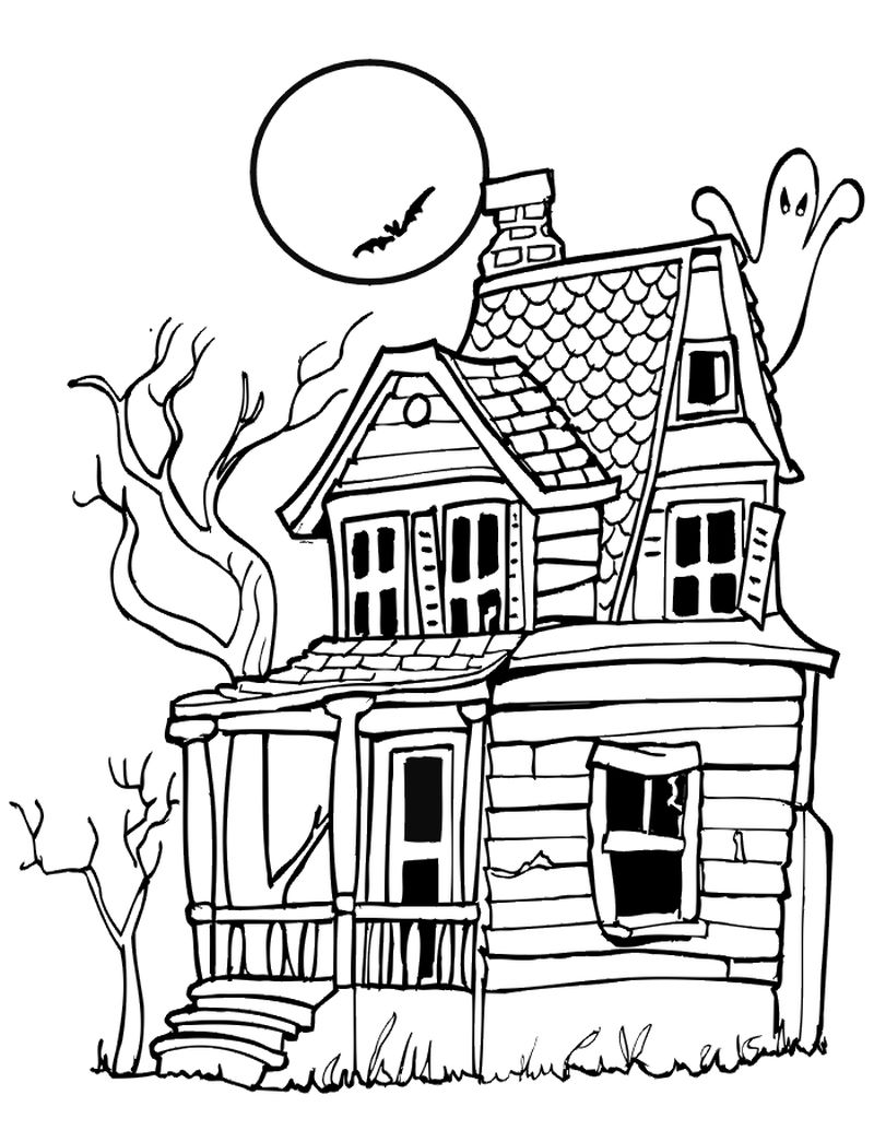 Haunted House Coloring Pages