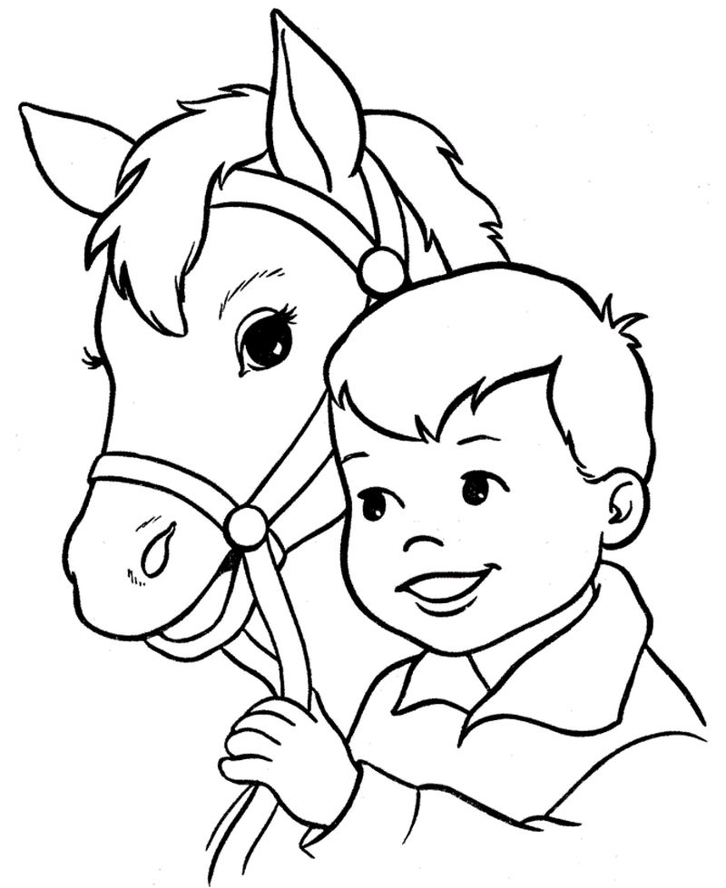 Horse Head Coloring Page