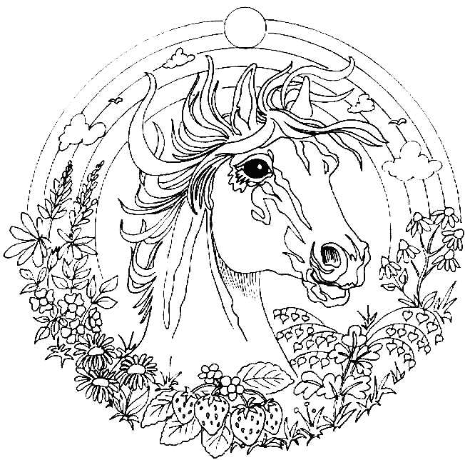 Horse Mandala For Kids