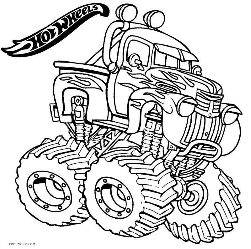 Hot Wheels Coloring Pages Easy