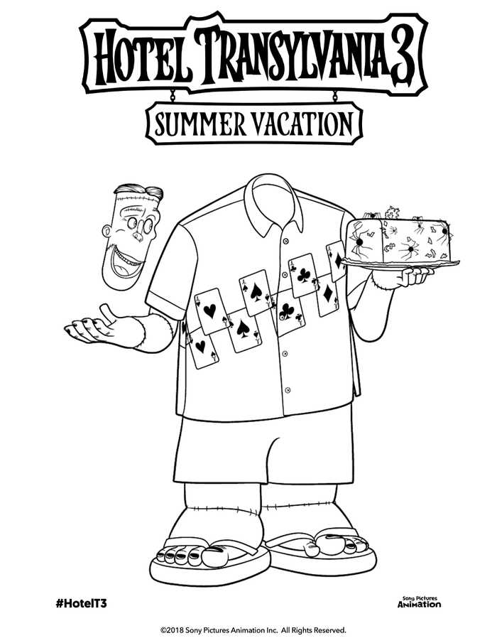 Hotel Transylvania Coloring Sheets Frank