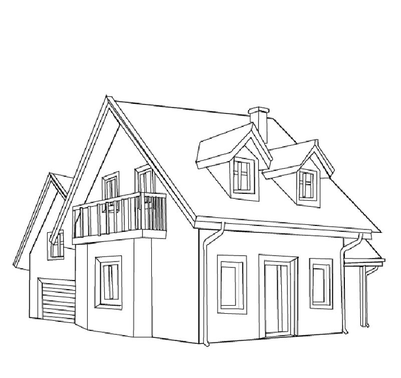 House Coloring Pages For Kids