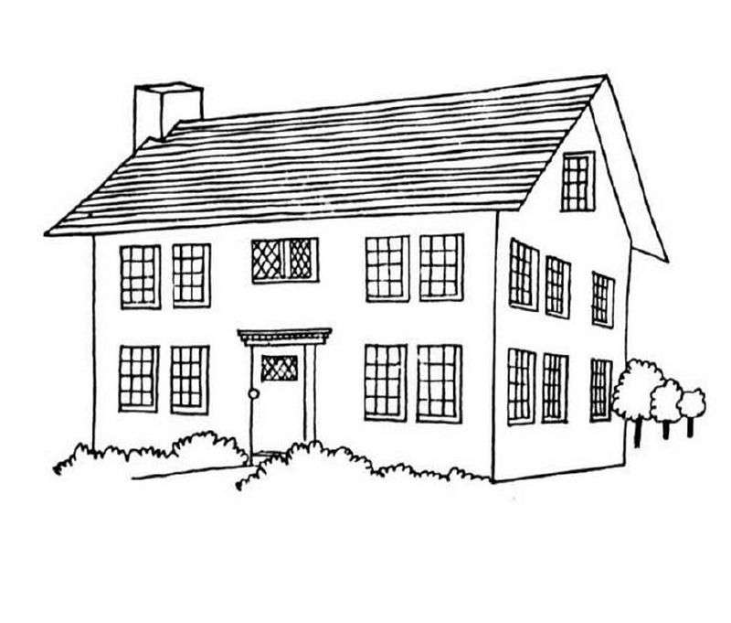 House Coloring Pages