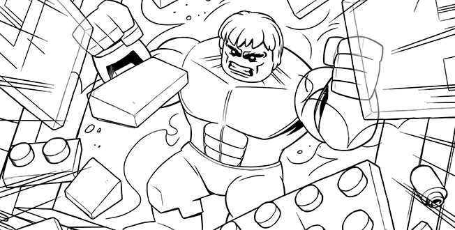 Hulk Smash Lego Avengers Coloring Pages