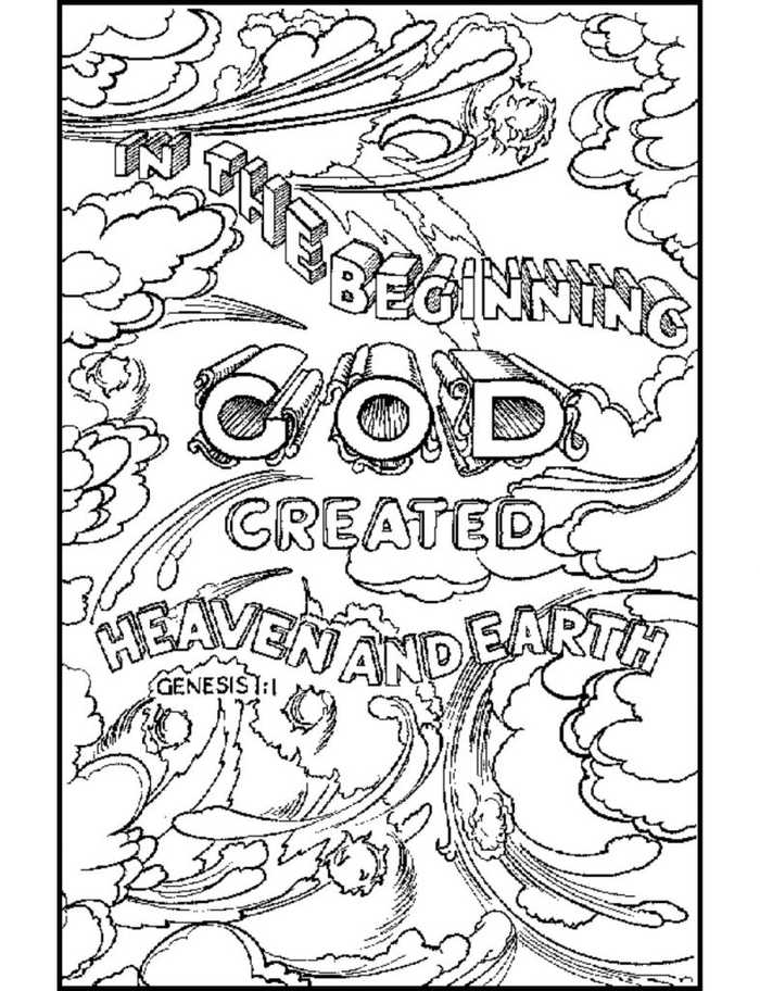 In The Beginning Creation Coloring Pages