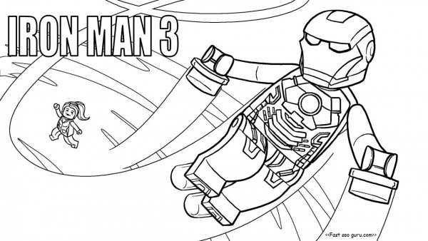 Iron Man 3 Lego Avengers Coloring Pages