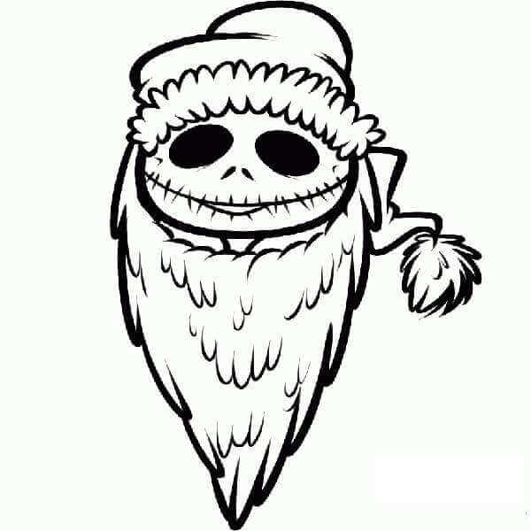 Jack Skellington As Santa Coloring Page