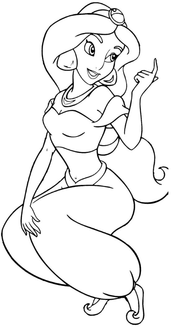 Jasmine Princess Coloring Pages