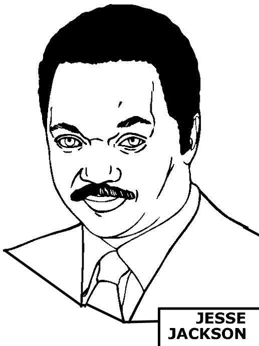 Jesse Jackson Black History Month Coloring Pages