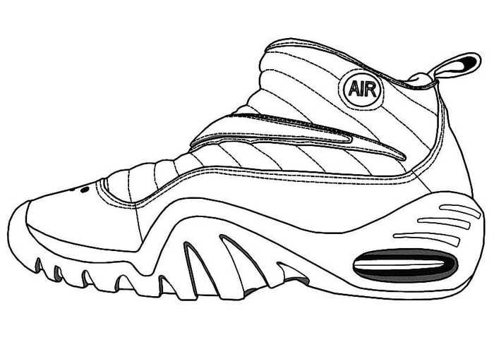 Jordan Basketball Shoes Coloring Page