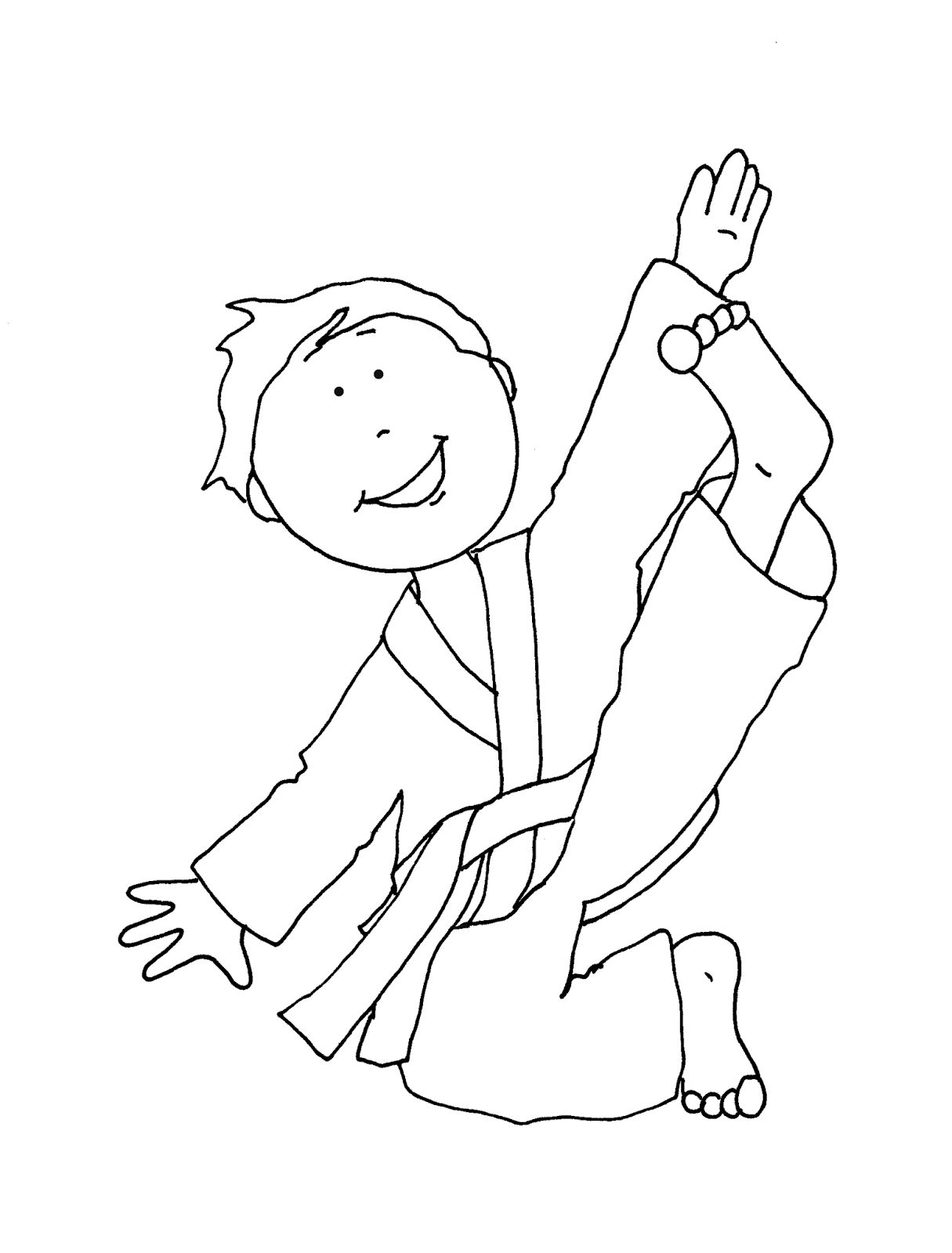 karate coloring pages printable