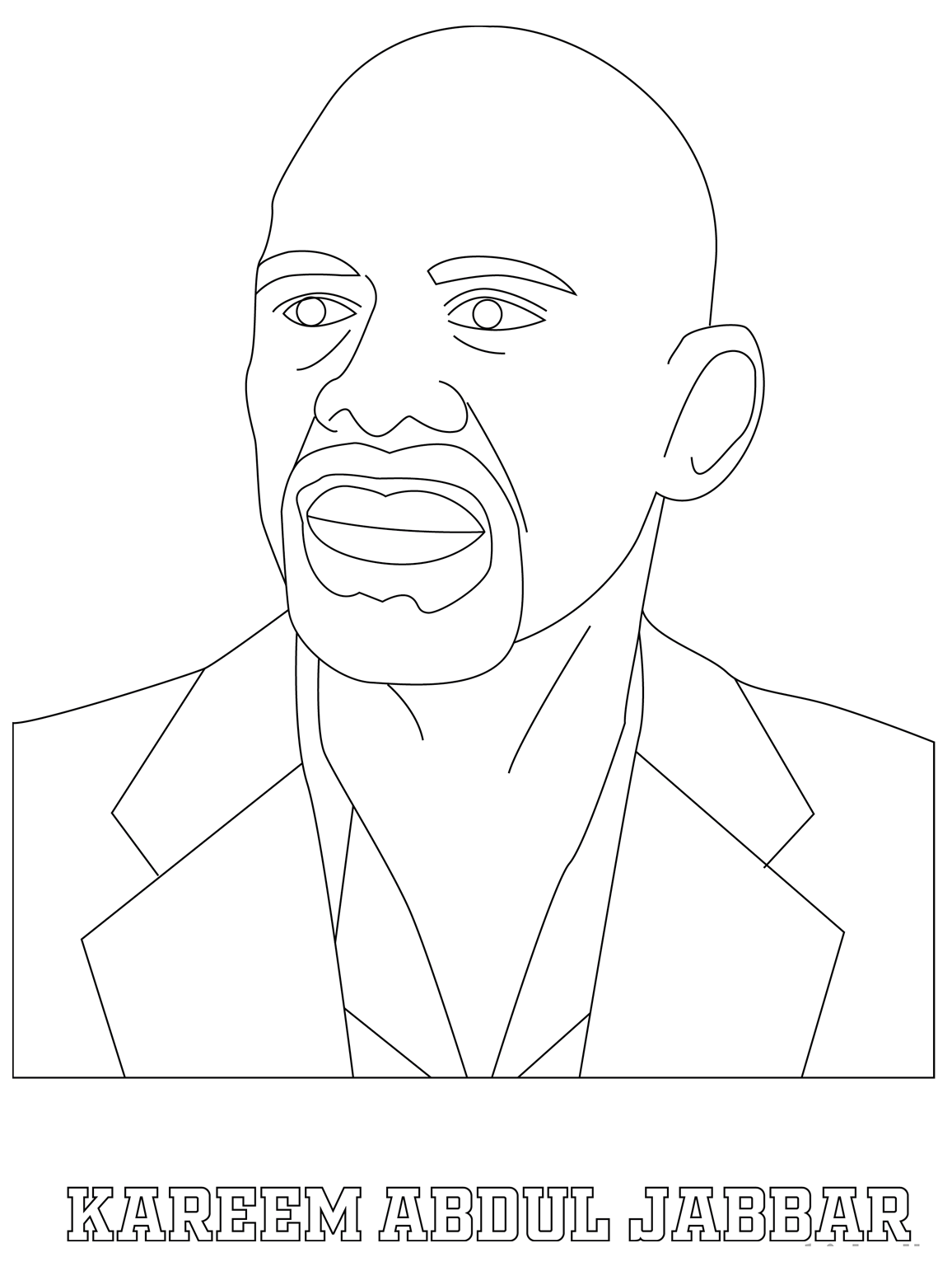 kareem abdul jabbar coloring pages