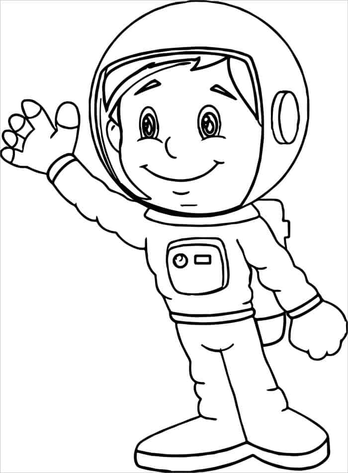 Kid Astronaut Coloring Pages