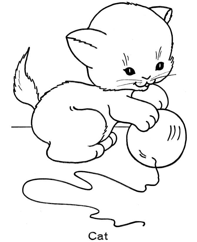 Kindergarten Cat Coloring Pages