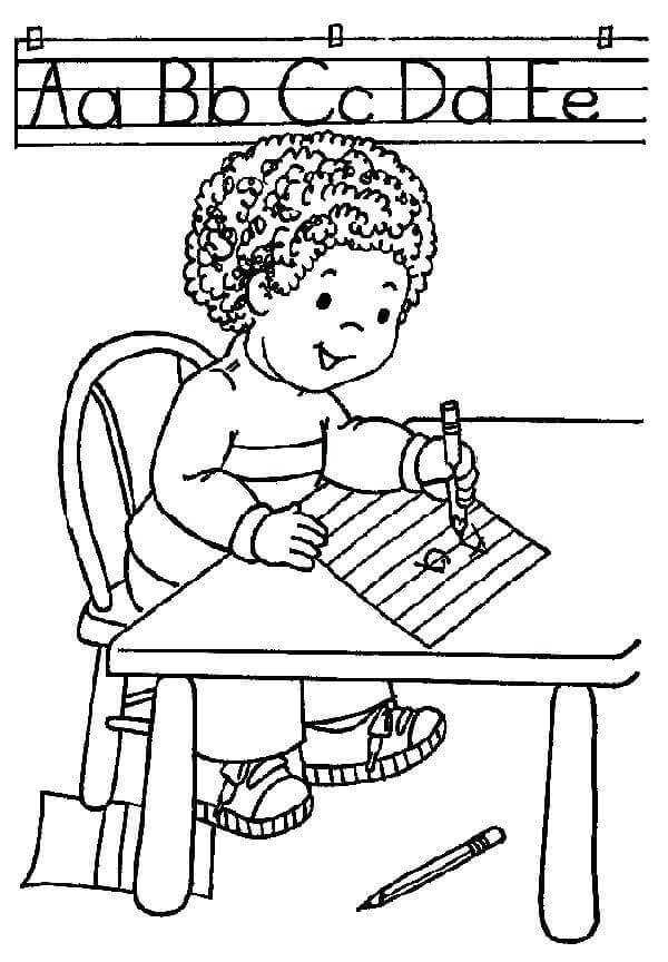 Kindergarten Coloring Page