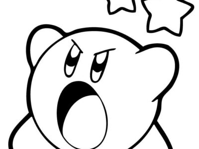 Kirby Inhale Coloring Sheet