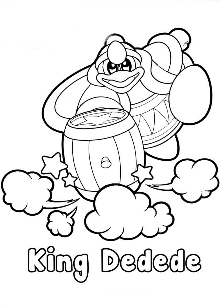 Kirby King Dedede Coloring Page