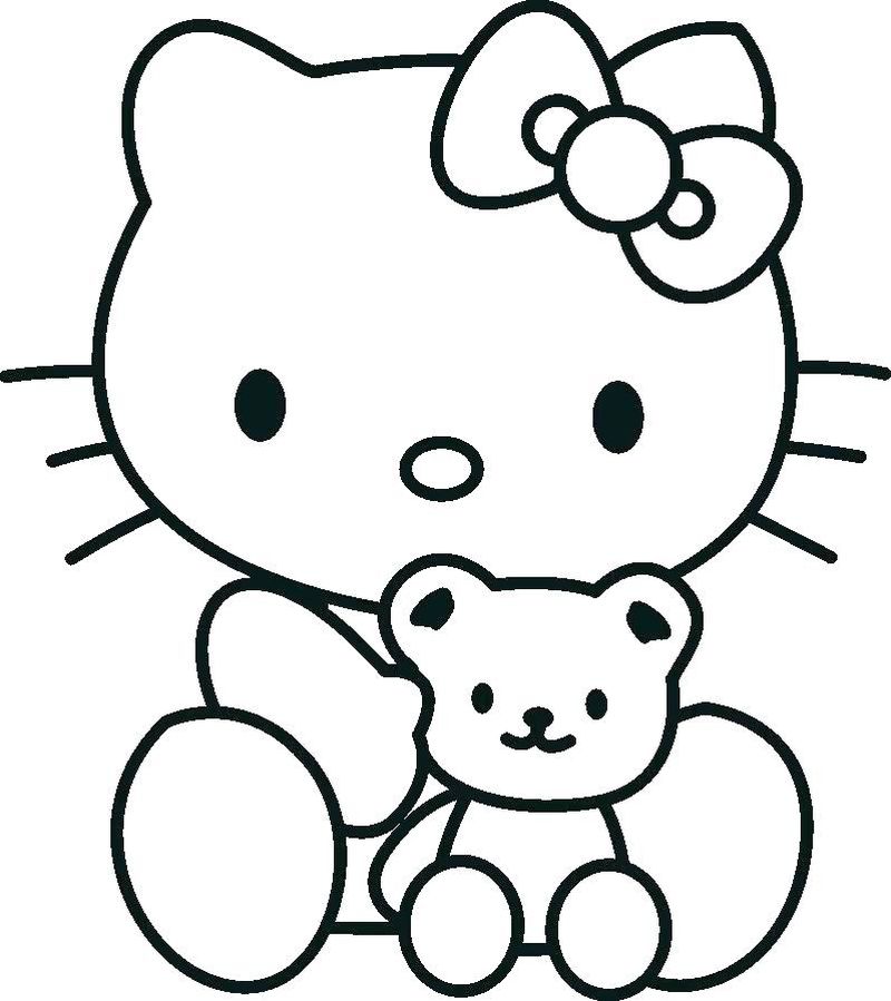 Kitty Coloring Pages Free