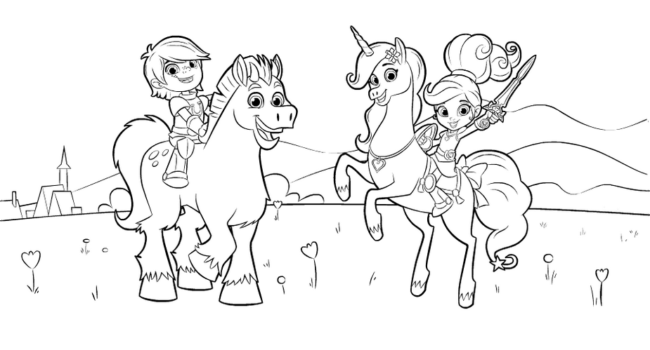 knight and princess coloring pages