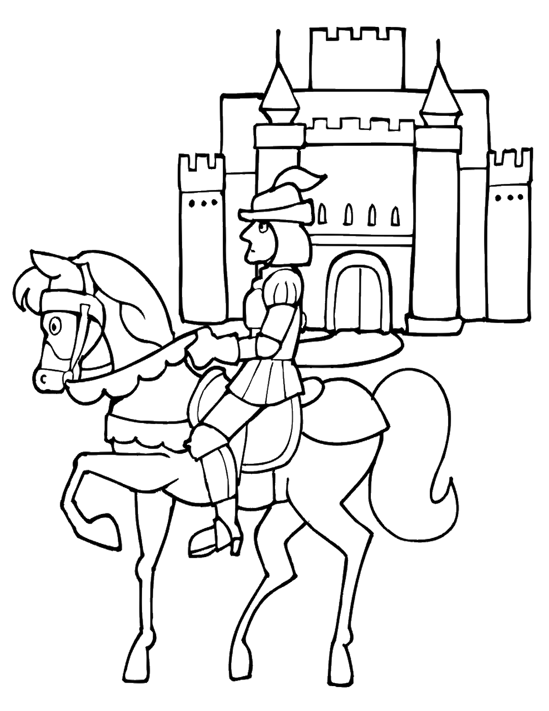 knight coloring pages