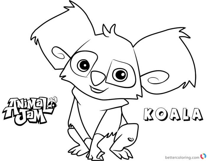 Koala Animal Jam Coloring Pages