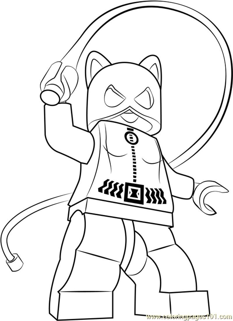 Lego Catwoman coloring page